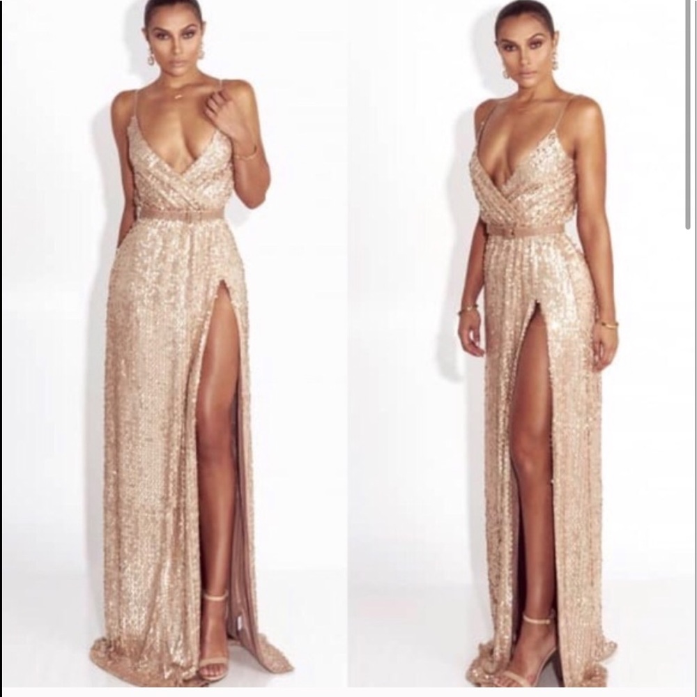 Glam Gold Sequin Dress